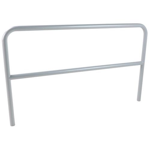 Kovová zábrana Manutan Expert, vysoká, délka 200 cm, šedá