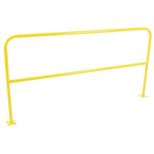 Kovová zábrana, délka 200 cm, průměr 38 mm, žlutá - Manutan Expert