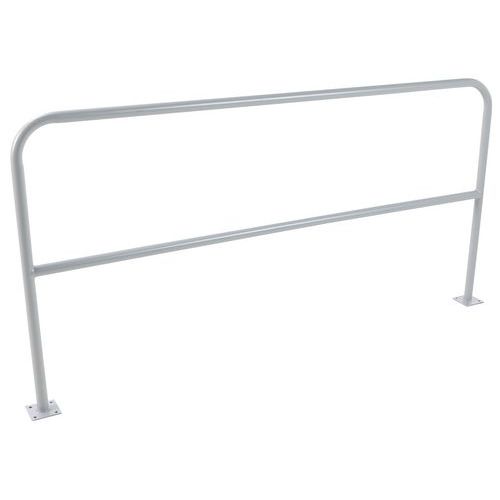 Kovová zábrana, délka 200 cm, průměr 38 mm, šedá - Manutan Expert