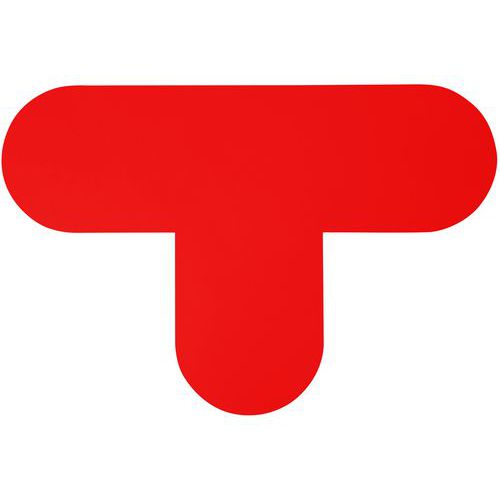 Signalizační podlahové značení Manutan Expert, 20 x 30 cm, 10 ks, červené