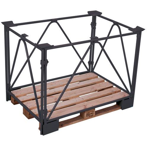 Paletový nástavec typ 68, šedý, 120 x 80 x 100 cm