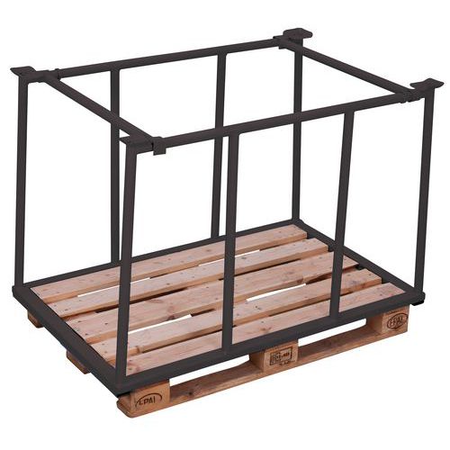 Paletový nástavec typ 75, šedý, 120 x 80 x 75,5 cm