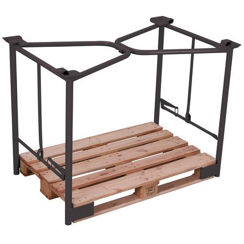 Paletový nástavec typ 65K, šedý, 120 x 100 x 120 cm