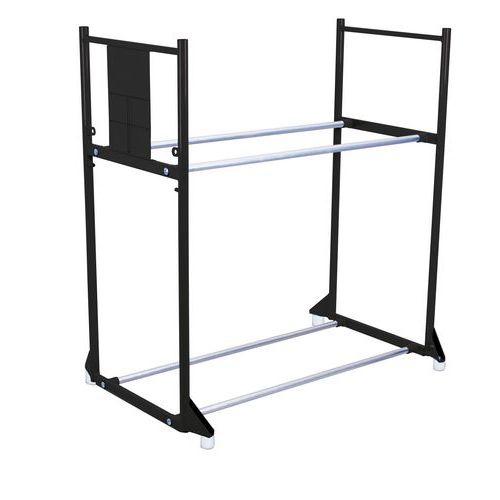 Stojan na pneu, 2 patra, do 300 kg, 120,5 x 75 x 132,5 cm, šedý