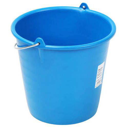 Plastový kbelík Manutan Expert, 10 l, modrý