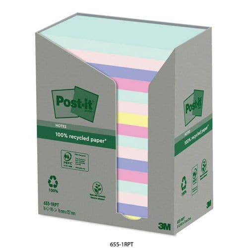 Bloček samolepicí Post-it, 76 x 127 mm, 12 x 100 l