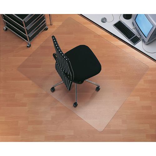 Ochranná podložka pod židli Duragrip na tvrdé podlahy, PET/PUR, 90 x 120 cm