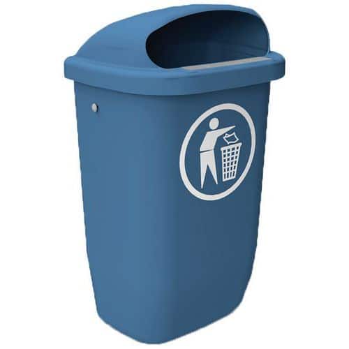 Venkovní odpadkový koš 50 l modrý