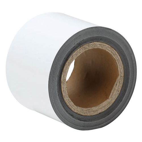 Magnetická páska na regály Manutan Expert, 10 m, bílá, šířka 100 mm