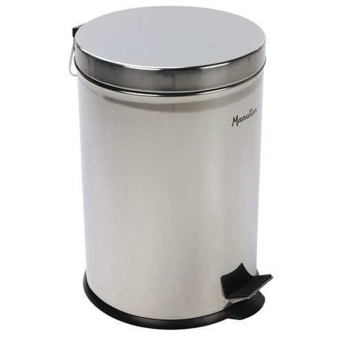 Nerezový koš Manutan Expert s pedálem, 20 l