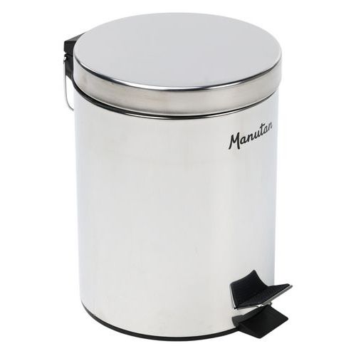 Nerezový koš Manutan Expert s pedálem, 5 l
