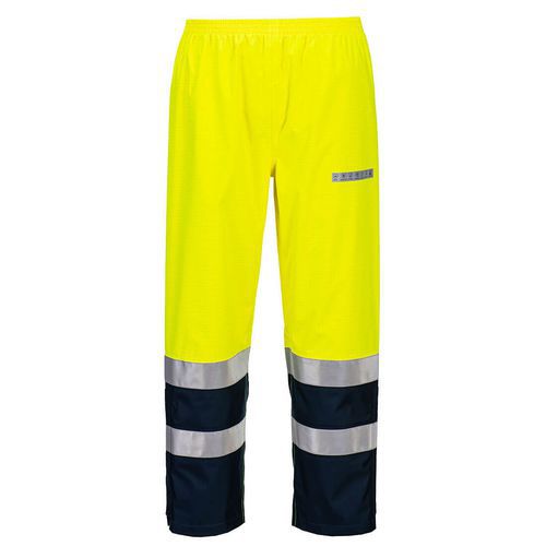 Kalhoty Bizflame Rain+ Hi-Vis Light Arc, modrá/žlutá, vel.L