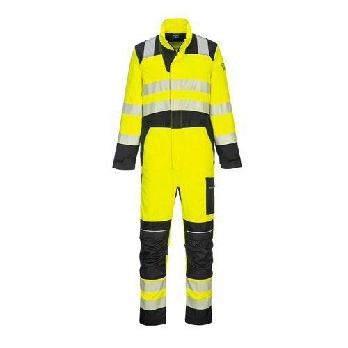 PW3 FR Hi-Vis kombinéza, černá/žlutá, normální, vel.L