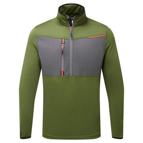 WX3 Tech Fleece poloviční zip, tmavě zelená, vel.L