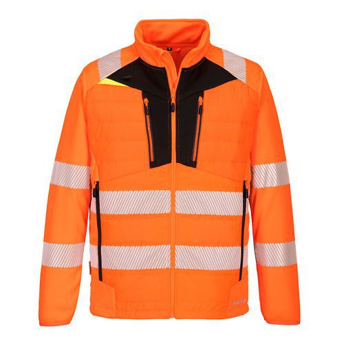 Hybridní baffle bunda DX4 Hi-Vis, černá/oranžová, normální, vel. 4XL