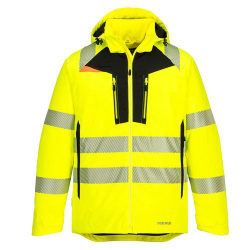 Zimní bunda Hi-Vis DX4, černá/žlutá, vel. 4XL
