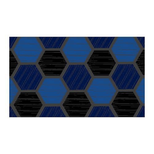 Vnitřní čisticí rohož Déco Design™ Imperial Honeycomb, modrá, 150 x 90 cm