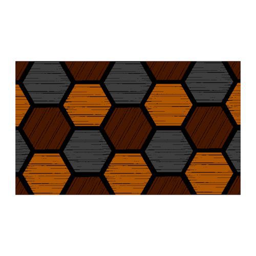 Vnitřní čisticí rohož Déco Design™ Imperial Honeycomb, hnědá, 60 x 90 cm