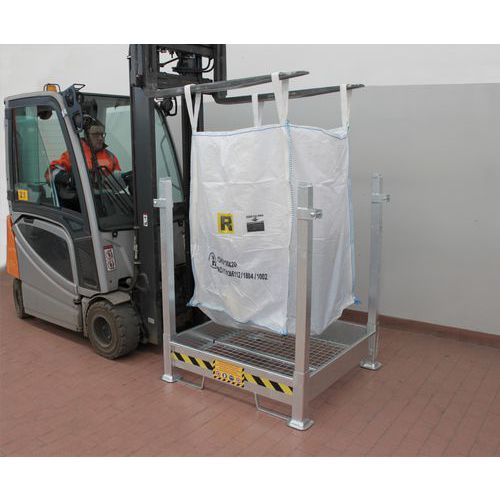Stohovatelný stojan pro Big Bag, pozink, 900 kg, 100 x 100 cm