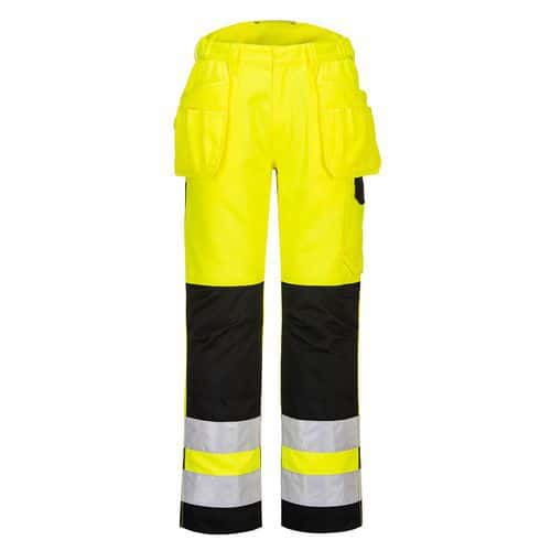 Kalhoty Holster PW3 Hi-Vis Stretch, černá/žlutá, normální, vel. S