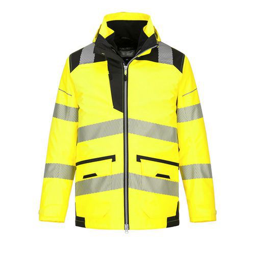 Bunda PW3 Hi-Vis 5v1, černá/žlutá, normální, vel. 4XL