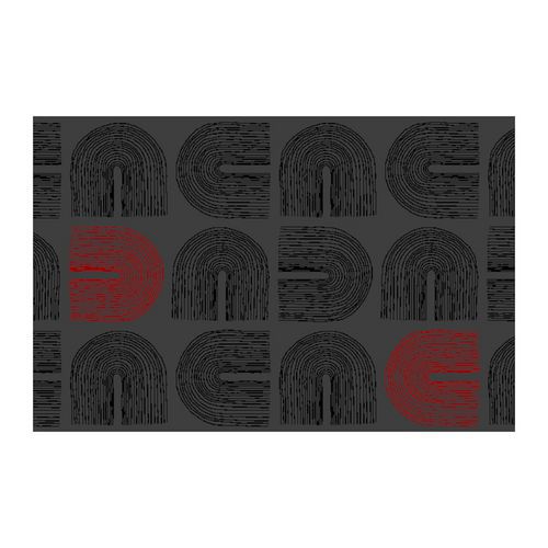 Vnitřní čisticí rohož Déco Design™ Imperial Arches, černá/červená, 60 x 90 cm