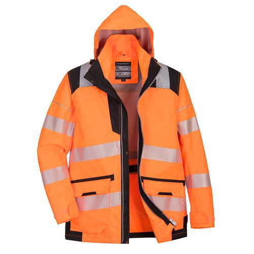 Bunda PW3 Hi-Vis 5v1, černá/oranžová, normální, vel. 4XL