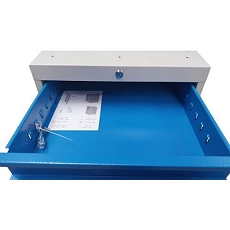 Dílenský stůl Weld s 5 zásuvkami, 84 x 200 x 80 cm, šedý