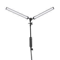 LED stolní lampa Platinet Flexy 20W, s klipem, 2 ramena, černá