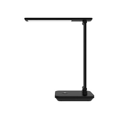 LED stolní lampa Platinet 5W, nabíjecí 6 000 mAh, USB port, černá