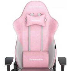 Herní židle DXRacer GLADIATOR, růžová/bílá, látková