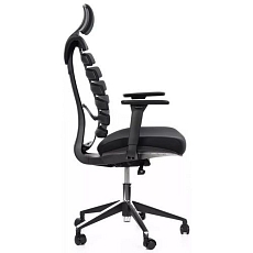 Kancelářská židle FISH BONES PDH, černý plast, černá