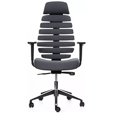 Kancelářská židle FISH BONES PDH černý plast, tmavě šedá