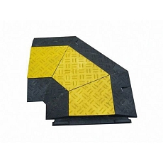 Kabelový most s krytem, rohový, pravé provedení, černý