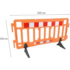 Plastová mobilní zábrana, 200 cm - Manutan Expert