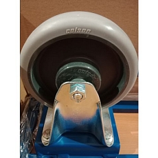 Plošinový vozík s madlem, do 400 kg, 97,5 x 97,5 x 50 cm, modrý