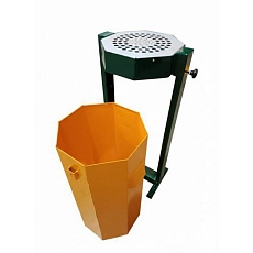 Kovový venkovní odpadkový koš s popelníkem, objem 60 l