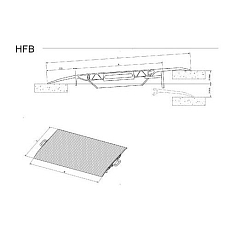 Přejezdový můstek, do 4 000 kg, 62,5 x 150 cm