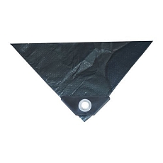 TOPTRADE plachta krycí, antracit, s kovovými oky, 2 x 3 m, 100 g / m2