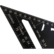 TOPTRADE trojúhelník tesařský, hliníkový, 180 mm