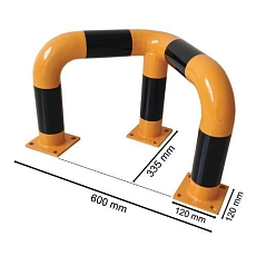 Rohová kovová zábrana, nízká, délka 60 cm - Manutan Expert