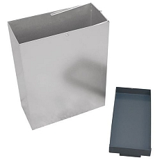 Kovový venkovní odpadkový koš s popelníkem Manutan Expert, objem 48 l, antracit