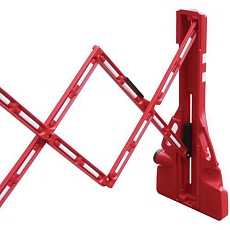 Plastová mobilní zábrana s reflexními prvky Manutan Expert, skládací, délka 250 cm