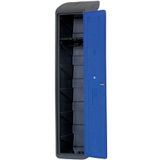 Plastová šatní skříň EMP, s horní policí, 1 oddíl, modrá