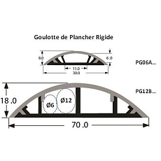 Kabelová lišta Manutan Expert, 3 cm x 200 cm, hnědá