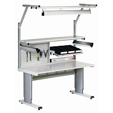 Montážní dílenský stůl Treston WB815 EL s elektronickým pohonem, 70 - 110 x 150 x 80 cm