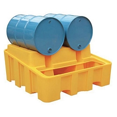 Plastový stojan na sudy 220 l se záchytnou vanou, 2 sudy, kapacita 450 l