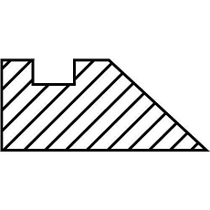 Nájezdová hrana pod desku, výška 22 mm