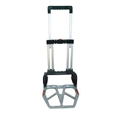 Skládací hliníkový rudl Manutan Expert RU45 s plnými koly a upevňovacím systémem, do 125 kg