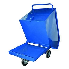 Pojízdný výklopný kontejner, objem 400 l, modrý